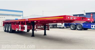 3 Axle 40 Ft Flatbed Semi Truck Trailer will be sent to Suriname