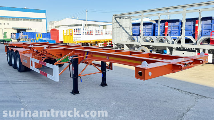 3 Axle 40Ft Container Skeleton Trailer for Sale in Suriname Paramaribo