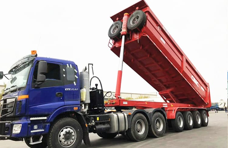 4 Axle Semi Dump Trailer for Sale in Suriname Wanika